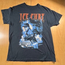 Vintage Ice Cube Graphic T-Shirt men?s Rap Tee Hip Hop Streetwear Size Large
