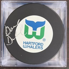 Dave Debol Signed Hartford Whalers Hockey Puck