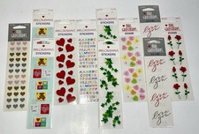 Vintage Mrs. Grossman s Sticker Lot 11 Pack Hearts Love Valentine Factory Sealed