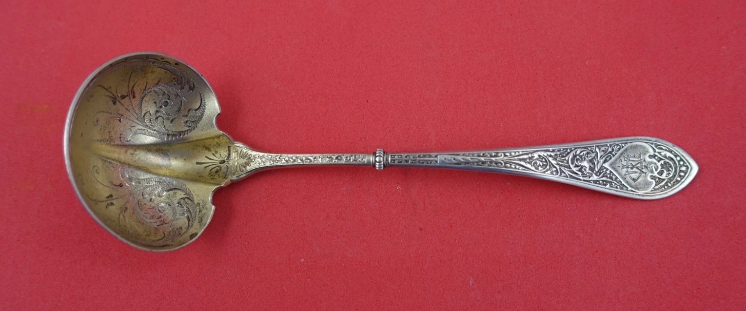 Raphael By Gorham Sterling Silver Sauce Ladle GW brite-cut 6 1/2"
