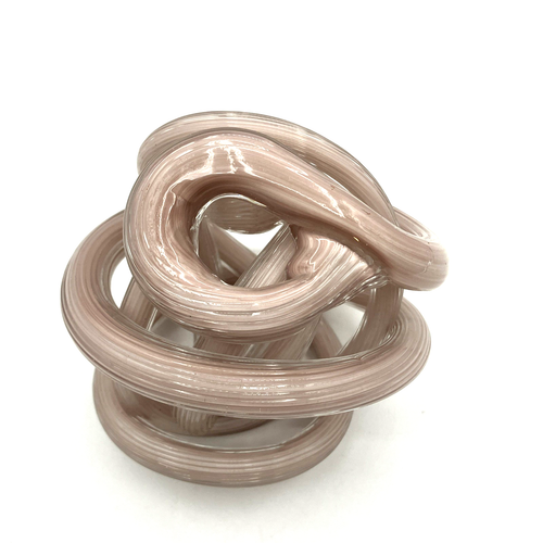 Vtg Murano Art Glass Twisted Rope Knot Ribbed Sculpture Paperweight 5” - Picture 8 of 12