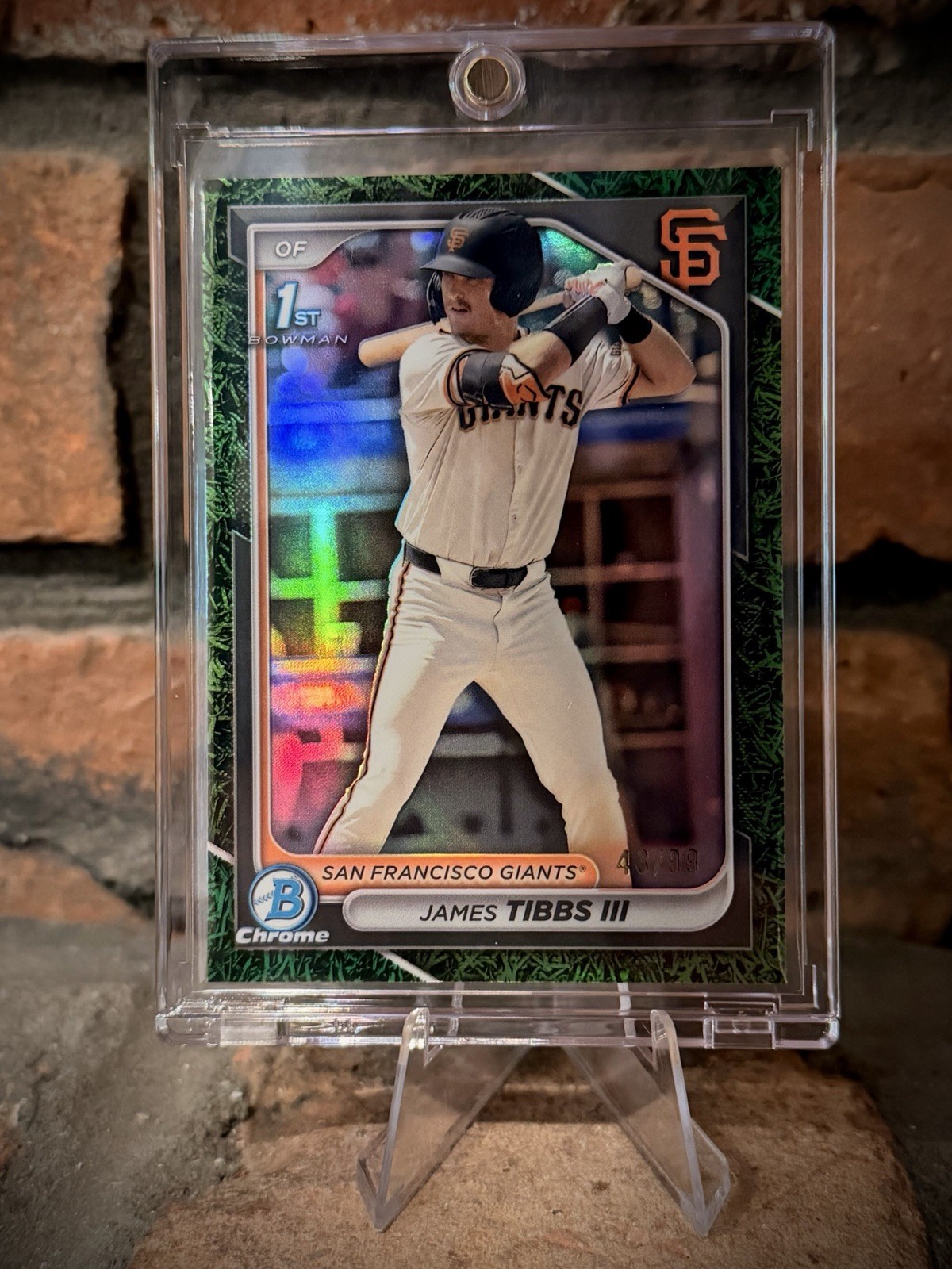 2024 Bowman Draft Chrome James Tibbs III #BDC-40 Green Grass Refractor /99 (RC)