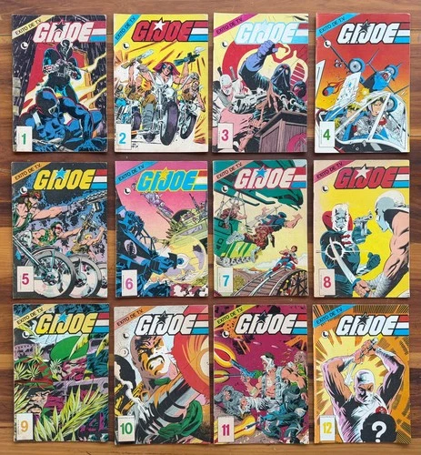 GI JOE Nº 1 TO 12 COMPLETE COLLECTION LEDAFILMS SPANISH ARGENTINA 1987