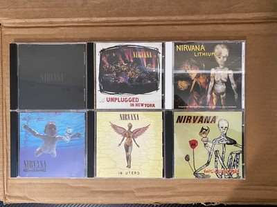 NIRVANA LOT OF 6 CDS! NEVERMIND, BLEACH, IN UTERO, UNPLUGGED, INCESTICIDE