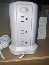 Surge Protector Power Strip Tower with 5 USB Ports Passus