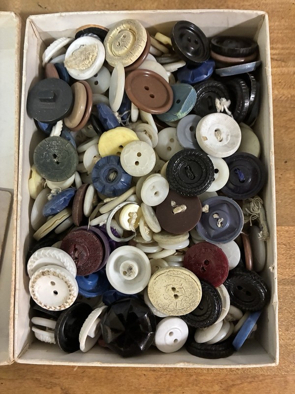 Box Of Old Buttons