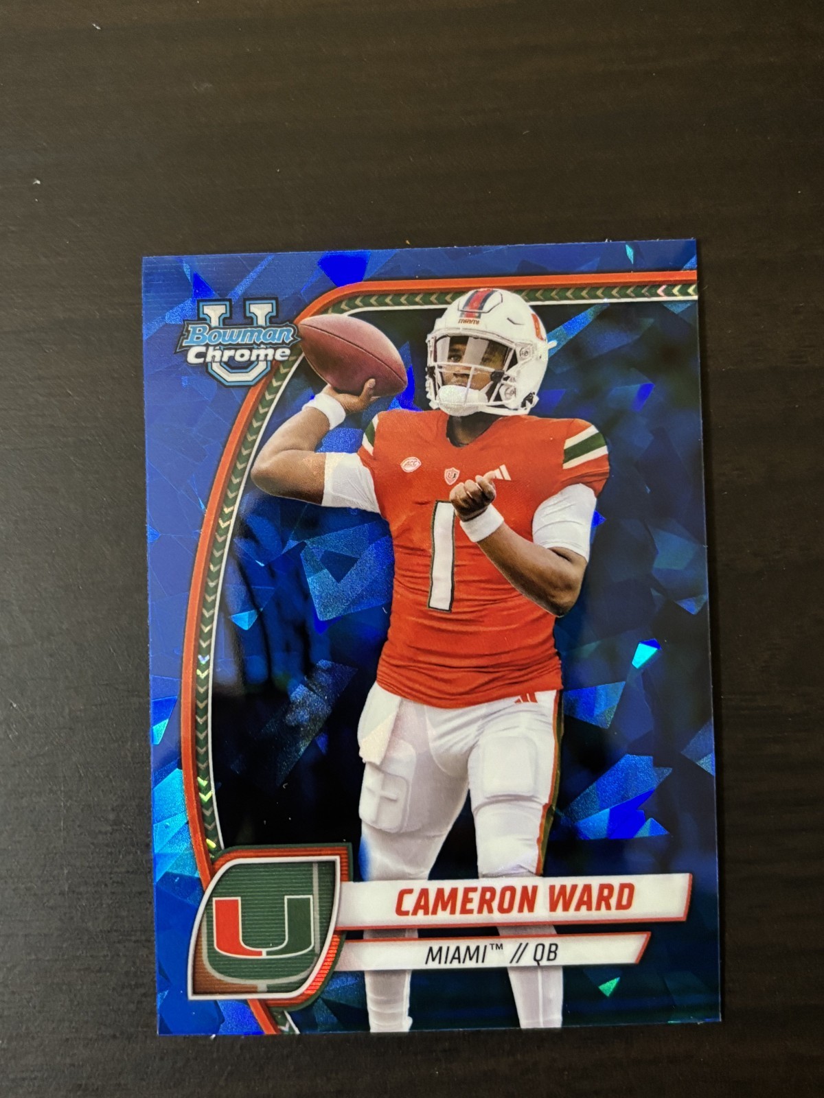 Cameron Ward 2024 Bowman U Chrome Sapphire Refractor #38 Tennessee Titans Star