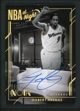 2024-25 GILBERT ARENAS 01/10 AUTO PANINI NOIR NBA AT NIGHT AUTOGRAPHS