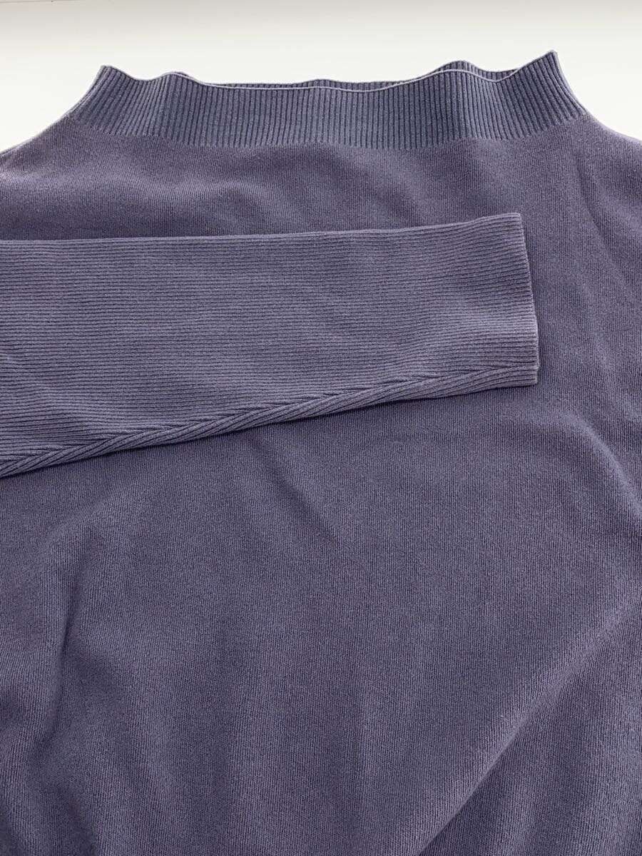 PLEATS PLEASE ISSEY MIYAKE◆D2/ボトルネックニット・セーター/3/コットン/PUP/PP93-KK755 ISSEY MIYAKE knit sweater D2 bottleneck 3 cotton Purple PP93