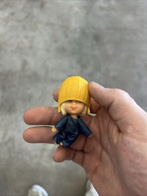1960's Mattel Liddle Kiddle Windy Fliddle Doll With Helmet, & Clothes 