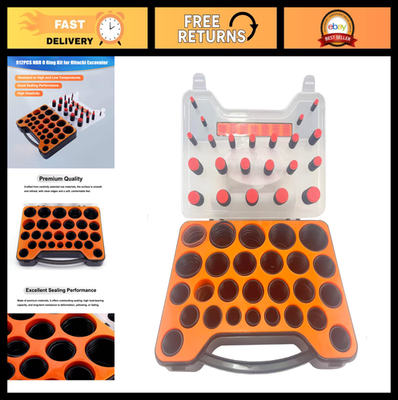#ad 915 Pcs O Ring Kit for Excavator Equipment NBR Rubber Seal Repair Box $23.99