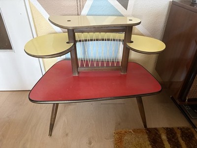 50er Jahre Blumenbank Blumenetagere Mid Century Modern Vintage Resopal