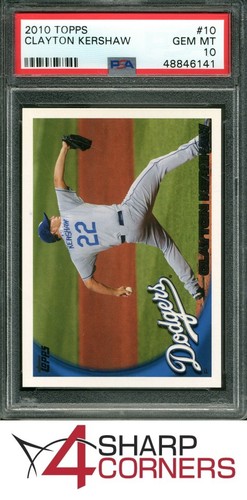 2010 TOPPS #10 CLAYTON KERSHAW DODGERS PSA 10