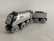 Thomas  Friends Wooden Railway Train Tank Engine - Spencer with Tender Wood GUC