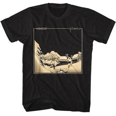 Weezer - Pinkerton Abdeckung - American Classics - Solid Schwarz Erwachsene Kurz