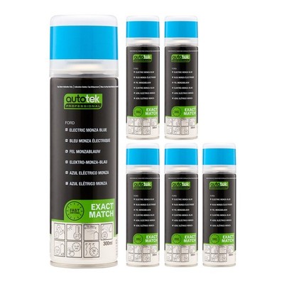 Autotek Exact Match Aerosol Spray Paint Ford Electric Monza Blue 6 x 10.14oz