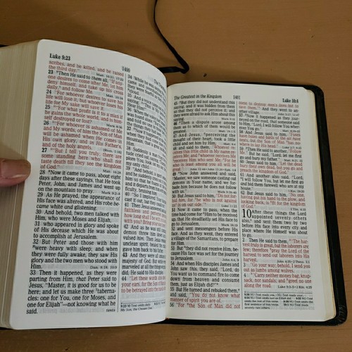 Holy Bible Nelson 334 Giant Print Concordance NKJV Black Bonded Leather 1992 - Picture 12 of 14
