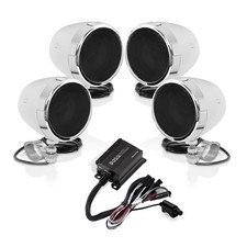 BOSS Audio Systems MC470B 3 Inch Motorcycle Full Range Speakers and Amplifier...