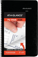 AT-A-GLANCE 2026 Appointment Book Planner, Weekly, 5" X 8", Small, Dayminder, Bl