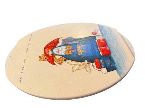 Noah's Ark Folk Art Painting Hand Painted On Wood Signed Country Cute Bible Holy - Picture 4 of 14