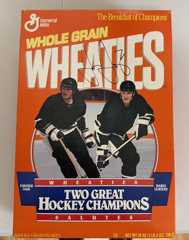Signed JAROMIR JAGR Autographed Vintage Wheaties Box No COA