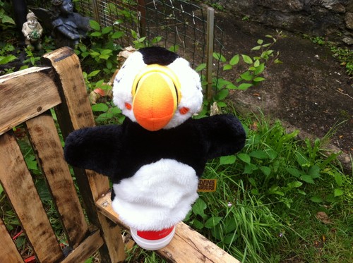 Nice Soft Plush Puffin Bird Hand Puppet By Living Nature - 9 Inch - Picture 3 of 8