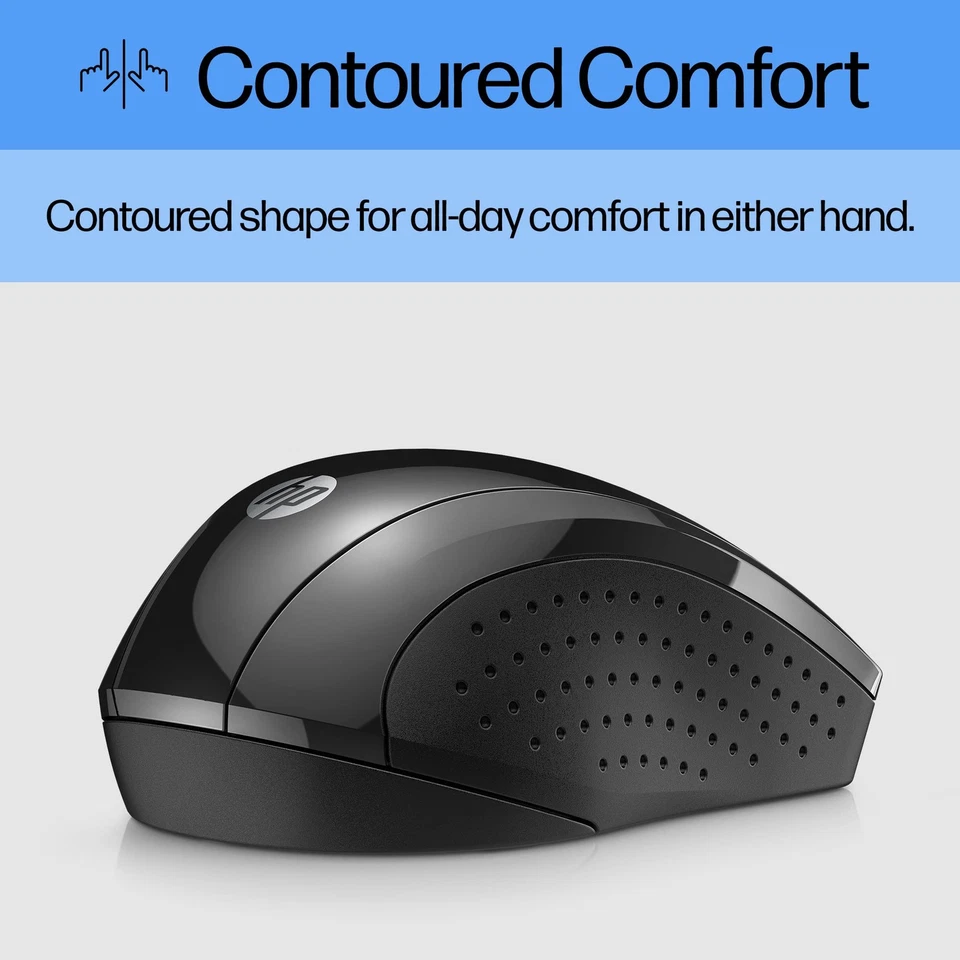 HP X3000 G3 Wireless Mouse - Black 15-Month Battery Side Grips for Control Tr... - Image 4 of 4