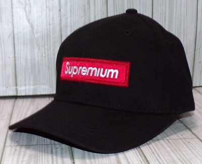 NEW WITHOUT TAGS SUPREMIUM BLACK NAS BASEBALL CAP HAT STRAP BACK LID Supreme 