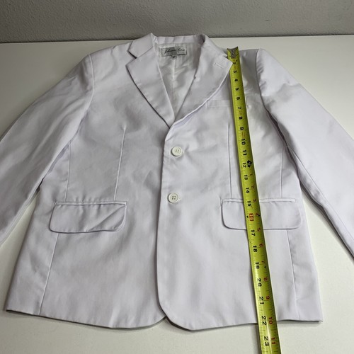 Johnnie Lene Blazer Vest Combo Boys size 10 White Party Holiday Formal - Picture 5 of 11