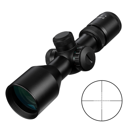 Compact 3-9x40V Red Green Reticle Illuminated Riflescope Sight w/Ring Mounts