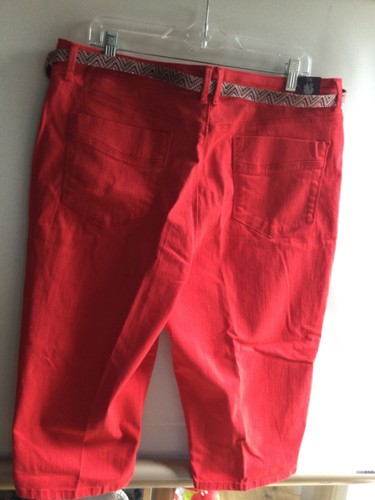 Gloria Vanderbilt Womens Skimmer Denim Capri Pants Jeans Stretch Size 16 New - Picture 21 of 23