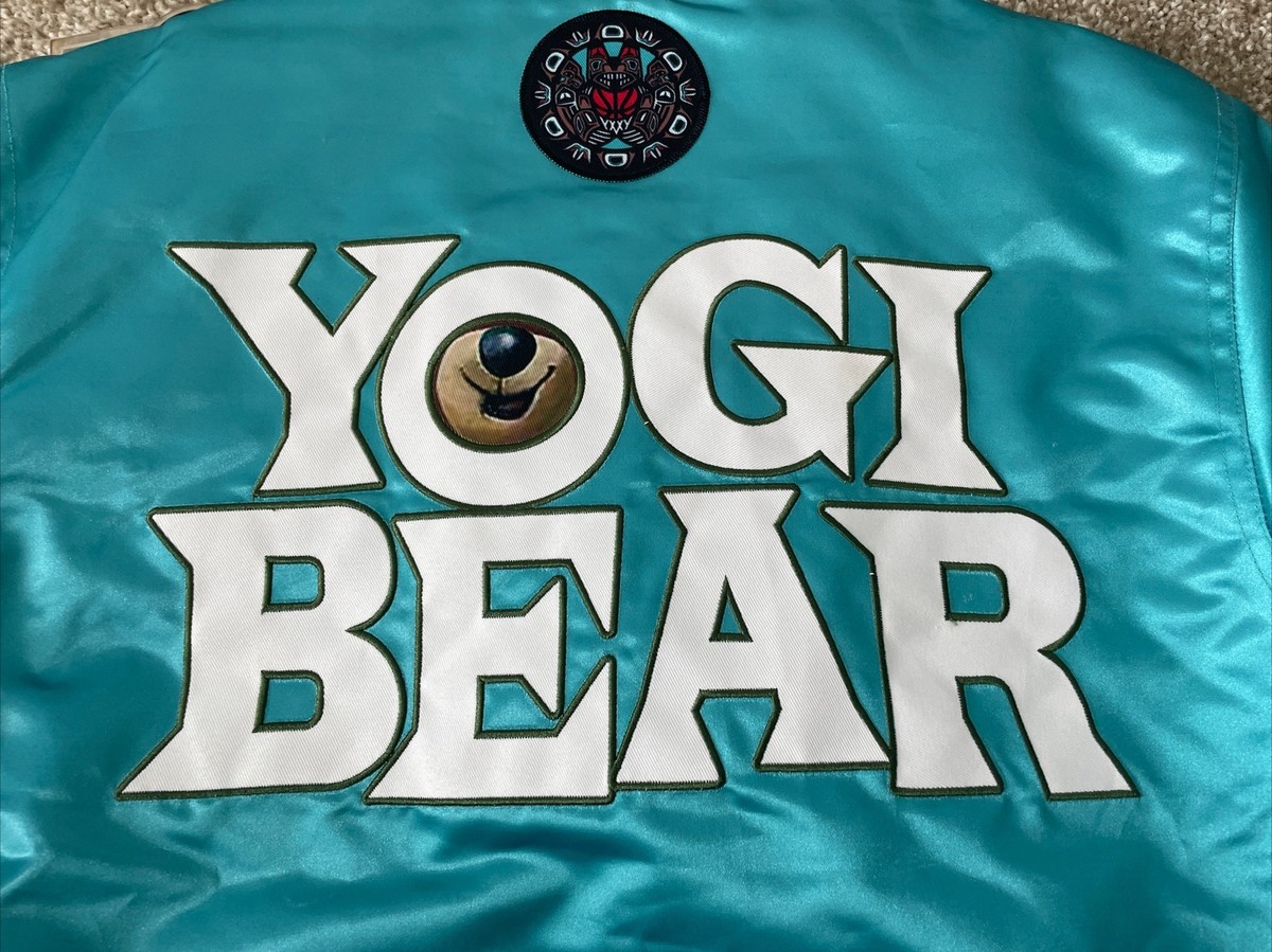 Vancouver Grizzlies Yogi Bear Headgear Classics Satin Jacket Vancouver Grizzlies Yogi Bear Headgear Classics Satin Jacket