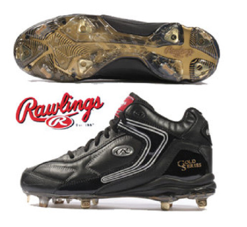 Chaussures Baseball Rawlings TUFF TEK Capture - Noir/Volt - Taille 11 Enfant - Neuves