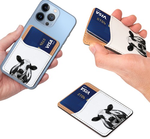 Animal Wallet Card Adhesive Stick On Holder Pouch for Universal Cell Phones - Photo 222 sur 223