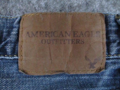 American Eagle Jeans Mens 27x26* Blue Denim Relaxed Straight Medium Wash Retro - Picture 5 of 16