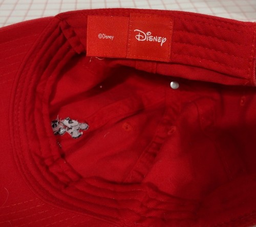 Disney Mickey Mouse Cap Mütze rot verstellbarer Riemen hinten bestickt - Bild 7 von 7