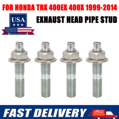 Exhaust Port Studs Nuts Head Pipe Butt Screws Both Ends Screw In - Foto 5