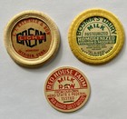 VINTAGE ANTIQUE MILK BOTTLE CAPS LOT OF 7 DAIRY FARMS AMERICANA — photo 4