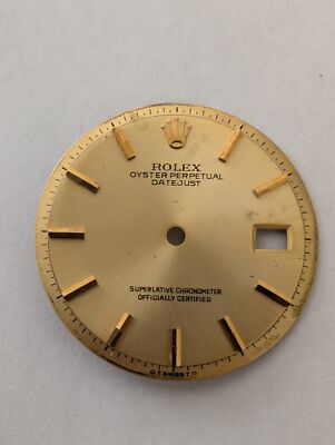 ROLEX OP DATEJUST DIAL FOR 36mm 1601 FOR PARTS OR REPAIRS-FAIR CONDITION