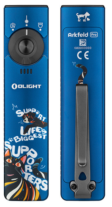 Olight Arkfeld Pro Paw Edition CW LED Light/Green Beam/UV, 1300