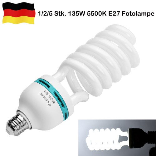 1/2/5 Stk. 135W 5500K Fotolampe Light Bulb für Studiofotografie Videoaufnahmen