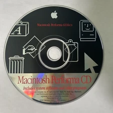 Apple Vintage Macintosh Performa 6116CD System Software & Other Programs Disk