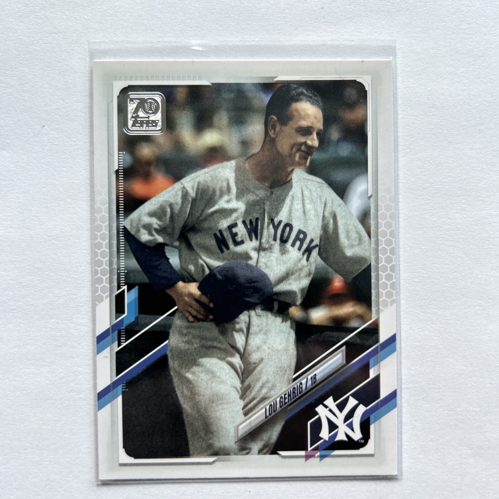 2021 Topps #186 Lou Gehrig SP Photo Image Variation Short Print