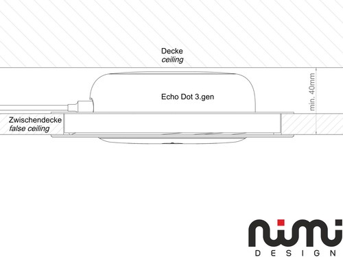 Echo Dot 3.gen - Soporte de techo / Ceiling Mount - Imagen 3 de 5