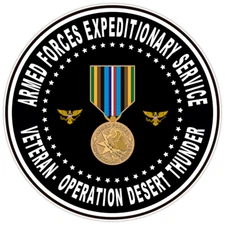 Armed Forces Expeditionary Service Veteran Bumper Sticker Vinyl Decal 5"