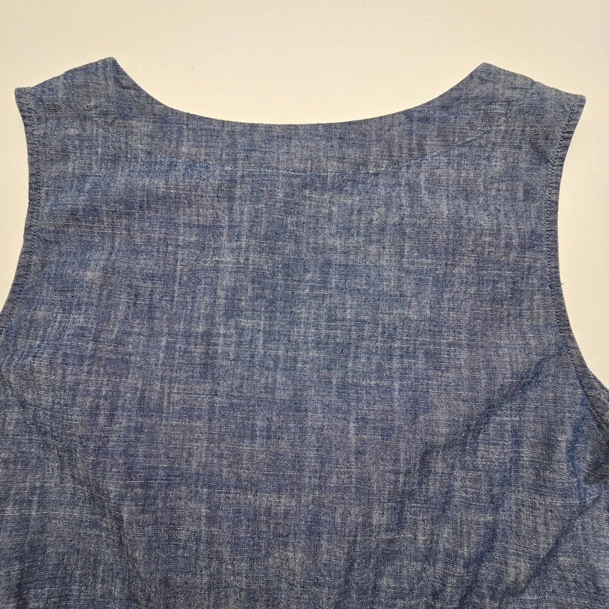 VTG Gap Women Tank Top Medium Light Blue Thin Denim Y2K