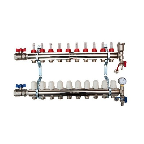 10 ZONE MANIFOLD FOR UNDERFLOOR HEATING PIPE CONNECTIONS 15MM 16MM eBay