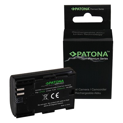 PATONA Premium Akku für CANON LP-E6 LPE6 EOS 60D 70D 5D 6D 7D Mark III 2000mAh