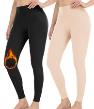 NEW Zonoss Women's 2 Pack Fleece Lined Winter Workout Yoga Pants Size XL