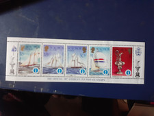 solomon islands MH joined strip 5 1987 americas cup stamps